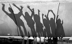 Free Daddy and His Little Shadow Girls at The Skate Park Creative Commons