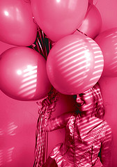 Free Girl Holding Fun Pink Happy Birthday Balloons Creative Commons